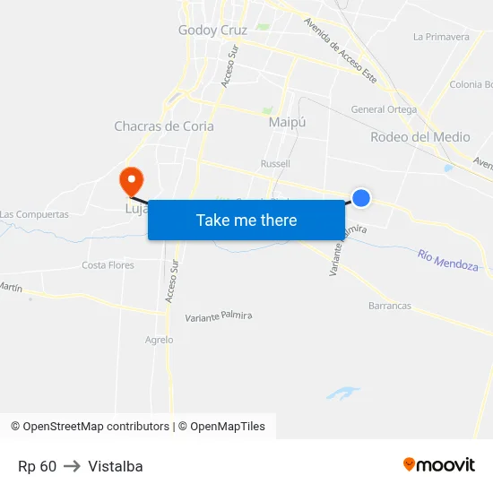 Rp 60 to Vistalba map