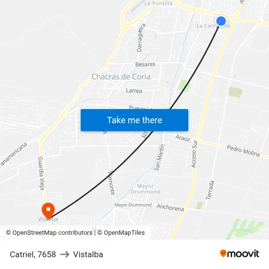 Catriel, 7658 to Vistalba map