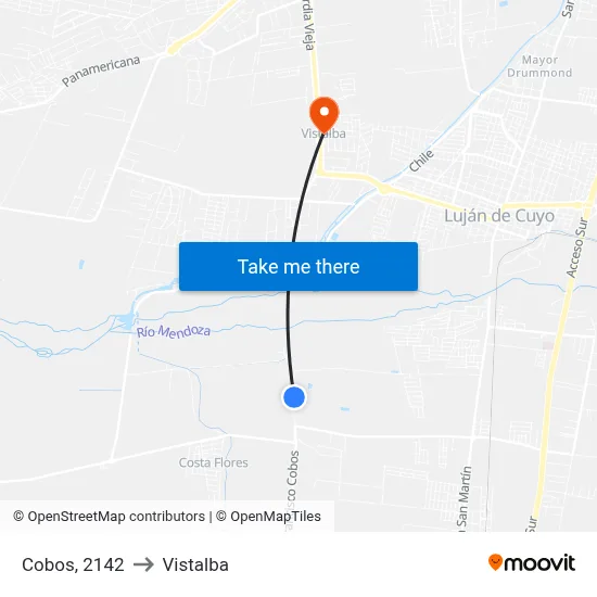 Cobos, 2142 to Vistalba map