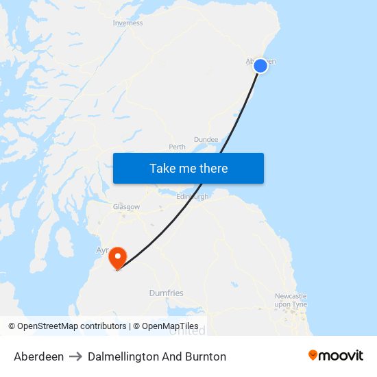 Aberdeen to Aberdeen map