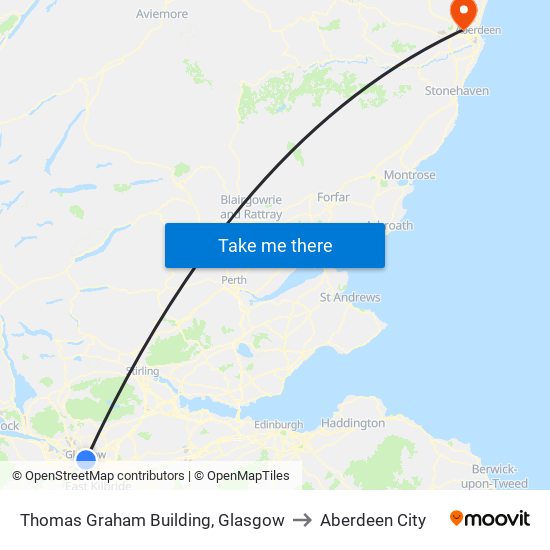 Thomas Graham Building, Glasgow to Aberdeen City map