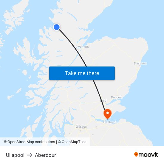 Ullapool to Aberdour map