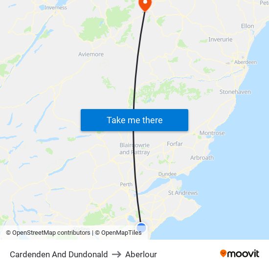 Cardenden And Dundonald to Aberlour map