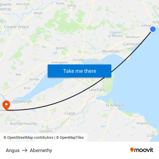 Angus to Abernethy map