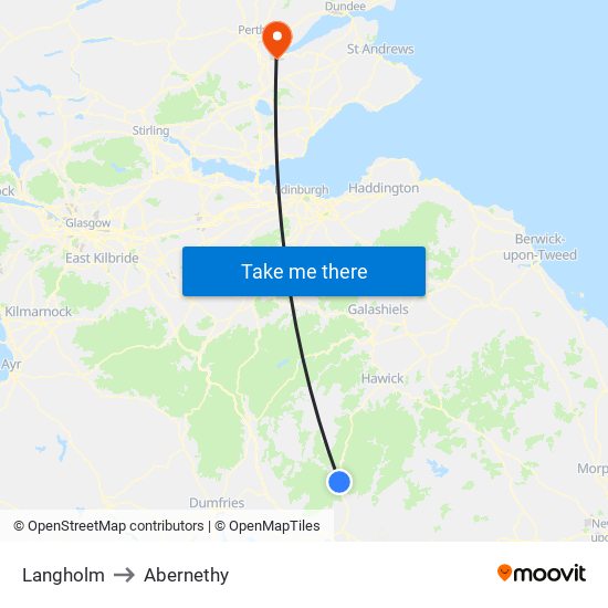 Langholm to Abernethy map