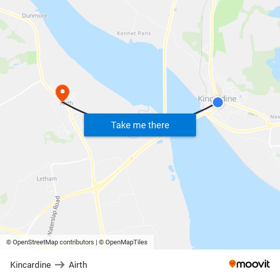 Kincardine to Airth map