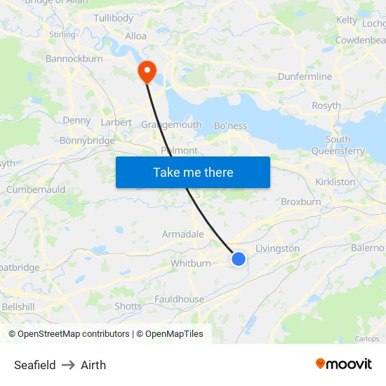 Seafield to Airth map