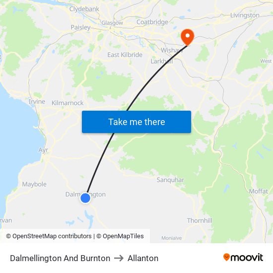 Dalmellington And Burnton to Allanton map