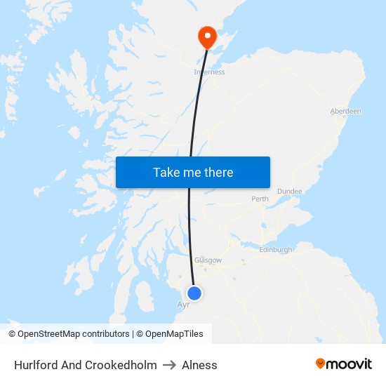 Hurlford And Crookedholm to Alness map