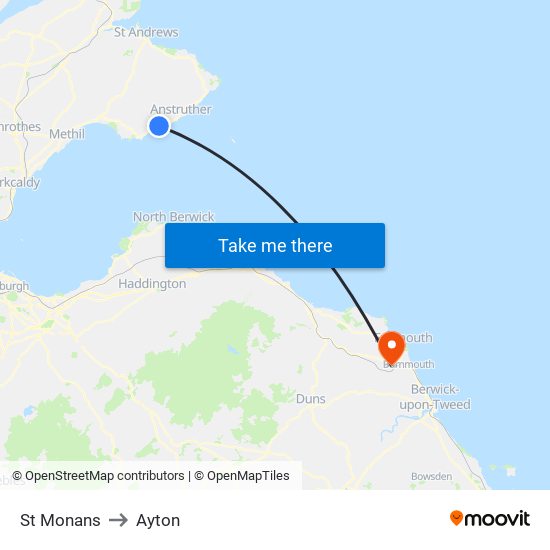 St Monans to Ayton map