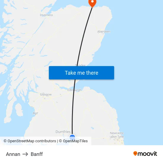 Annan to Banff map