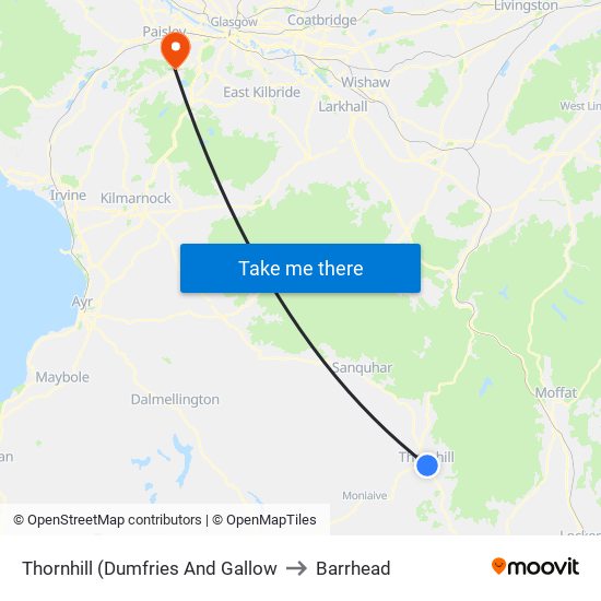 Thornhill (Dumfries And Gallow to Barrhead map