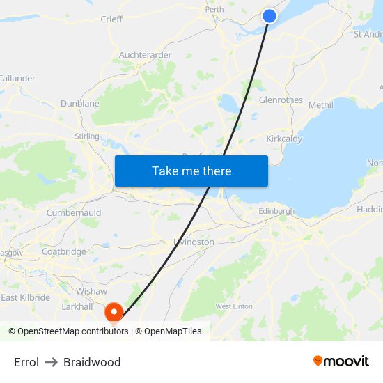 Errol to Braidwood map