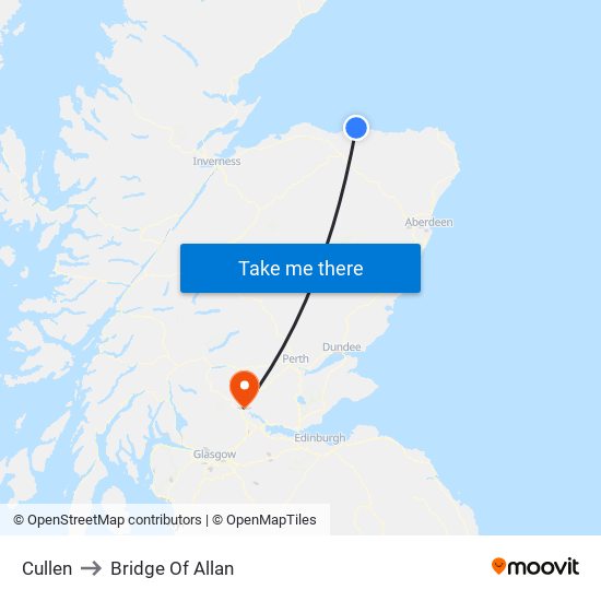 Cullen to Bridge Of Allan map