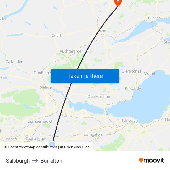 Salsburgh to Burrelton map