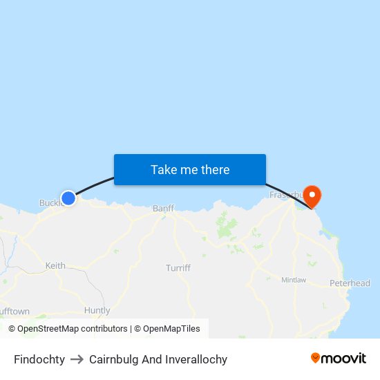 Findochty to Cairnbulg And Inverallochy map