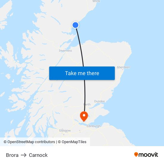 Brora to Carnock map