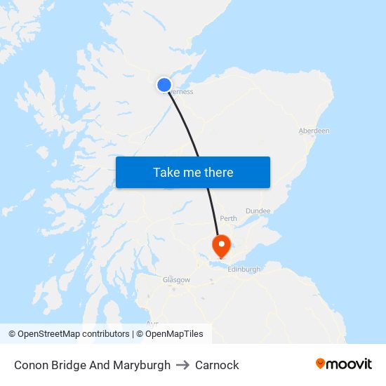 Conon Bridge And Maryburgh to Carnock map