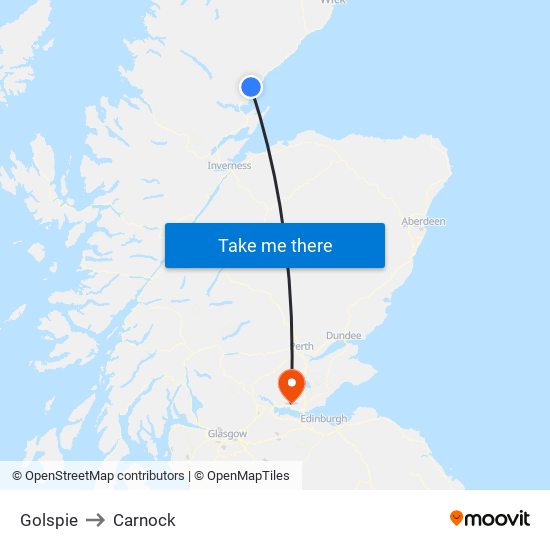 Golspie to Carnock map