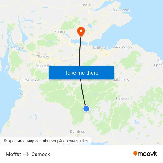 Moffat to Carnock map