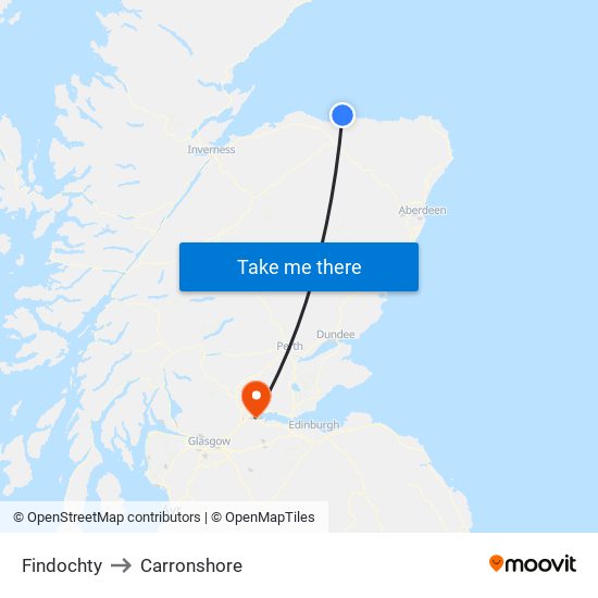 Findochty to Carronshore map