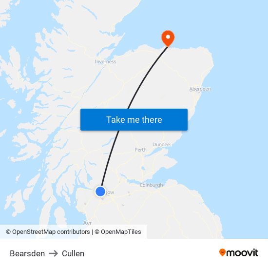 Bearsden to Cullen map