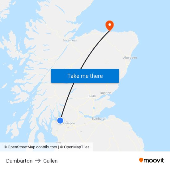 Dumbarton to Cullen map