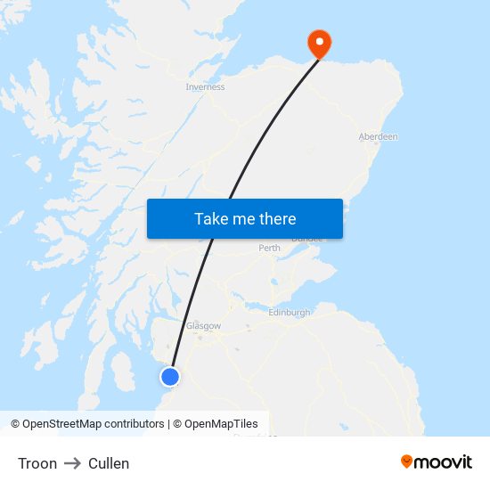 Troon to Cullen map
