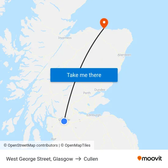 West George Street, Glasgow to Cullen map