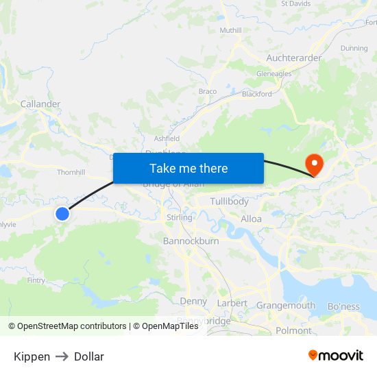 Kippen to Dollar map