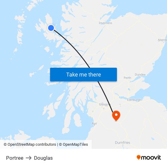 Portree to Douglas map