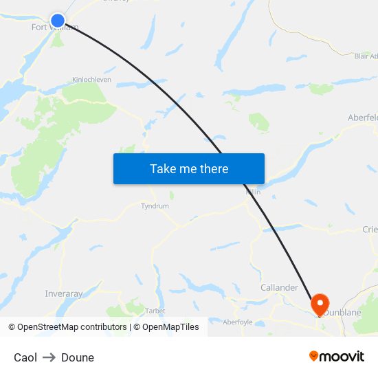 Caol to Doune map