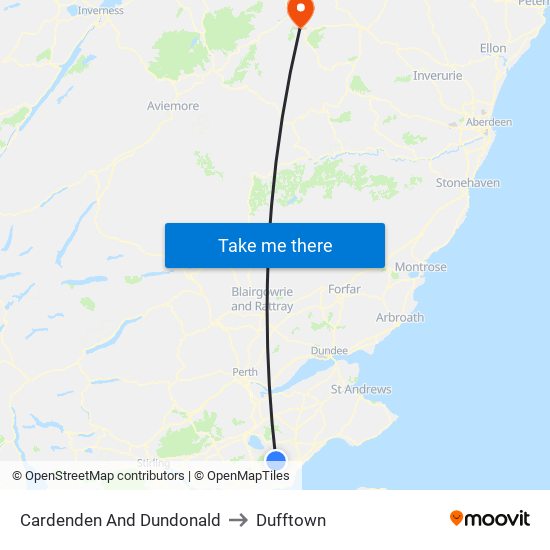 Cardenden And Dundonald to Dufftown map