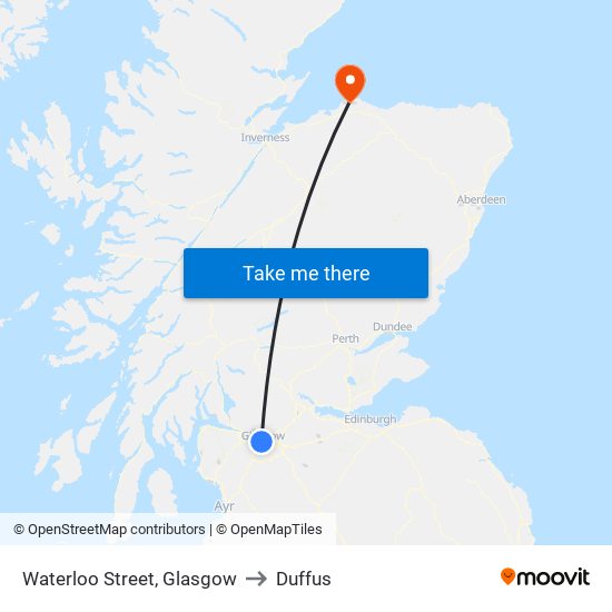 Waterloo Street, Glasgow to Duffus map