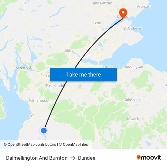 Dalmellington And Burnton to Dundee map