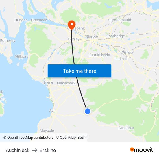 Auchinleck to Erskine map