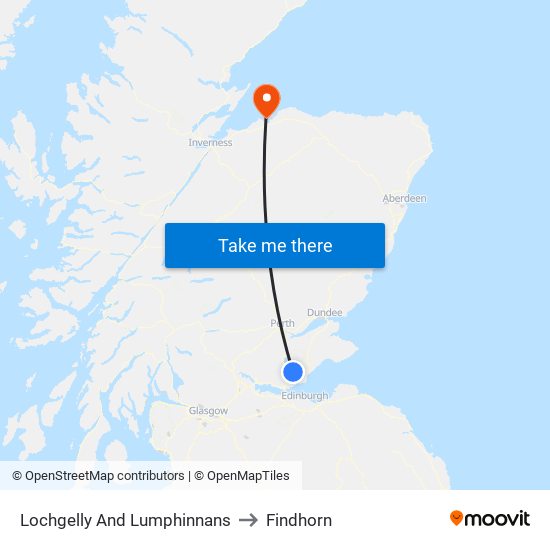 Lochgelly And Lumphinnans to Findhorn map