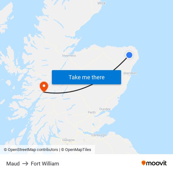 Maud to Fort William map