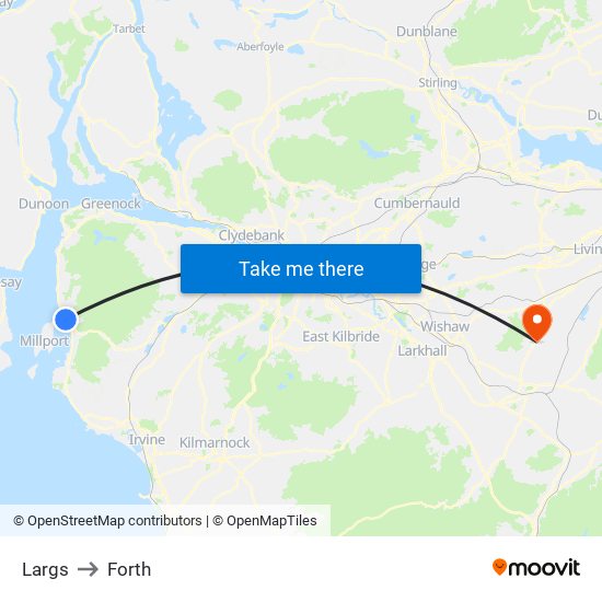 Largs to Forth map