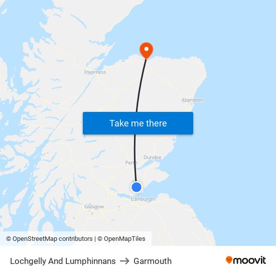 Lochgelly And Lumphinnans to Garmouth map
