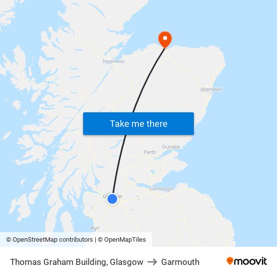 Thomas Graham Building, Glasgow to Garmouth map