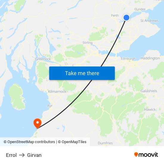 Errol to Girvan map