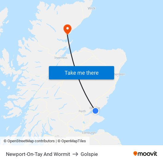 Newport-On-Tay And Wormit to Golspie map