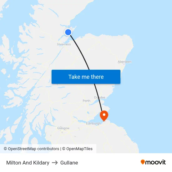 Milton And Kildary to Gullane map