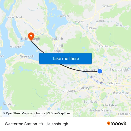 Westerton Station to Helensburgh map