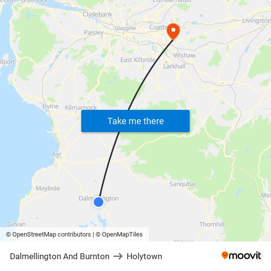 Dalmellington And Burnton to Holytown map