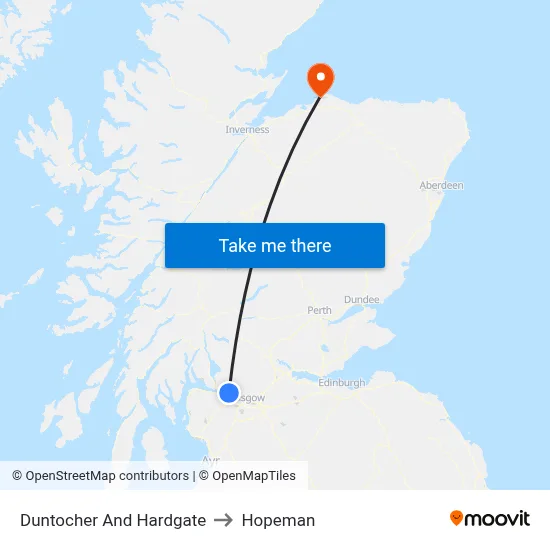 Duntocher And Hardgate to Hopeman map
