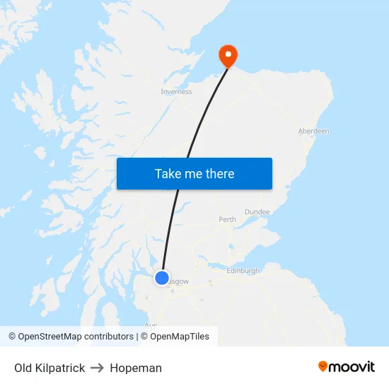Old Kilpatrick to Hopeman map
