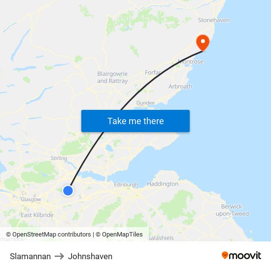 Slamannan to Johnshaven map