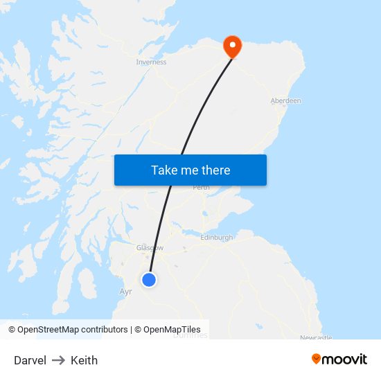 Darvel to Keith map